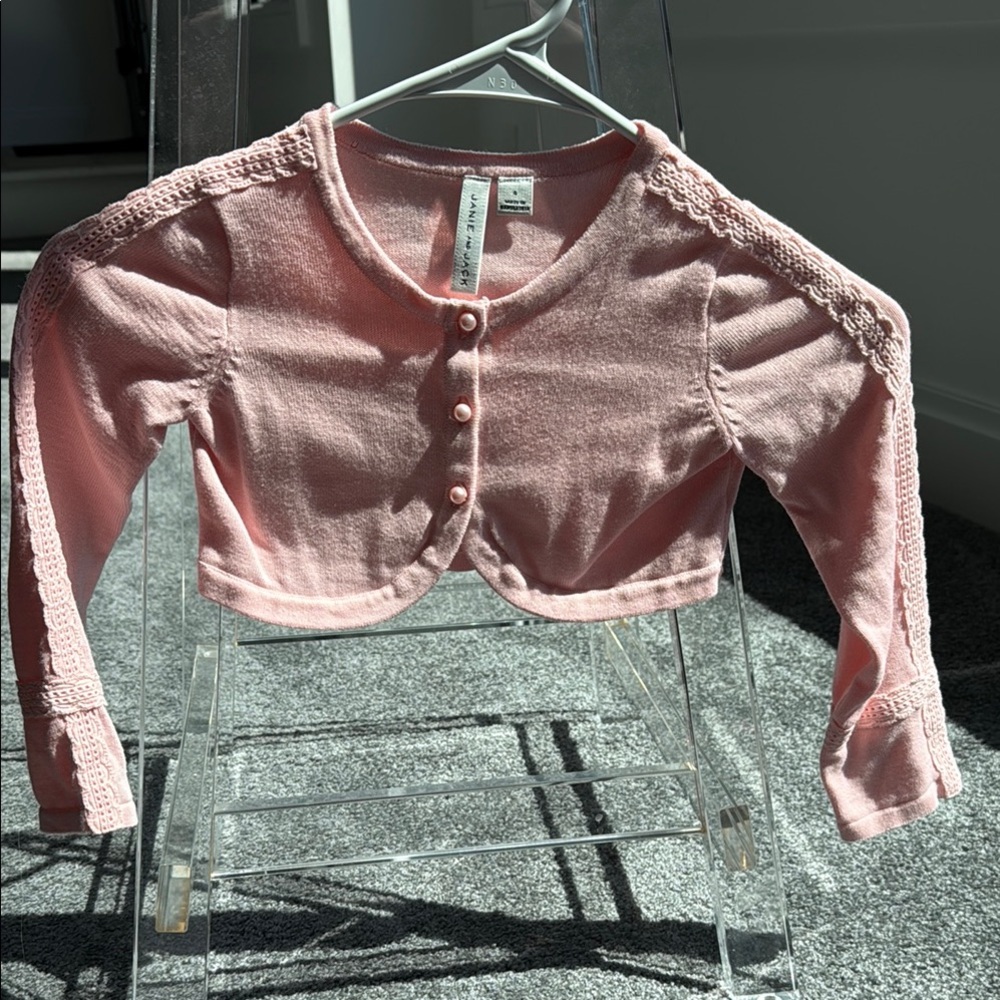 Janie and Jack Pink Cropped Sweater